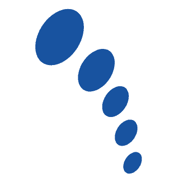 Une image bleue et blanche de trois cercles sur fond noir.